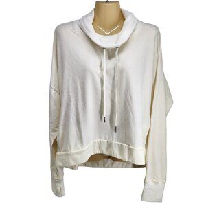 NWT Sweaty Betty Harmonise‎ Luxe Fleece White Pullover Sweatshirt Size XXL